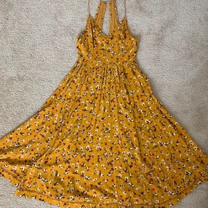 Urban Outfitters Yellow Midi Dress